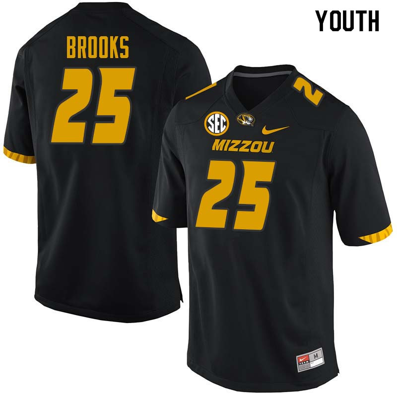 Youth #25 Jamal Brooks Missouri Tigers College Football Jerseys Sale-Black